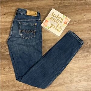 Express Distressed Skinny Leg Jeans